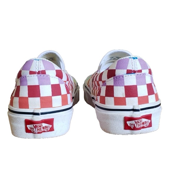 Vans Slip-On Rainbow Checkerboard Canvas Sneakers Men’s 10 Women’s 11.5 NWOT - Picture 6 of 10
